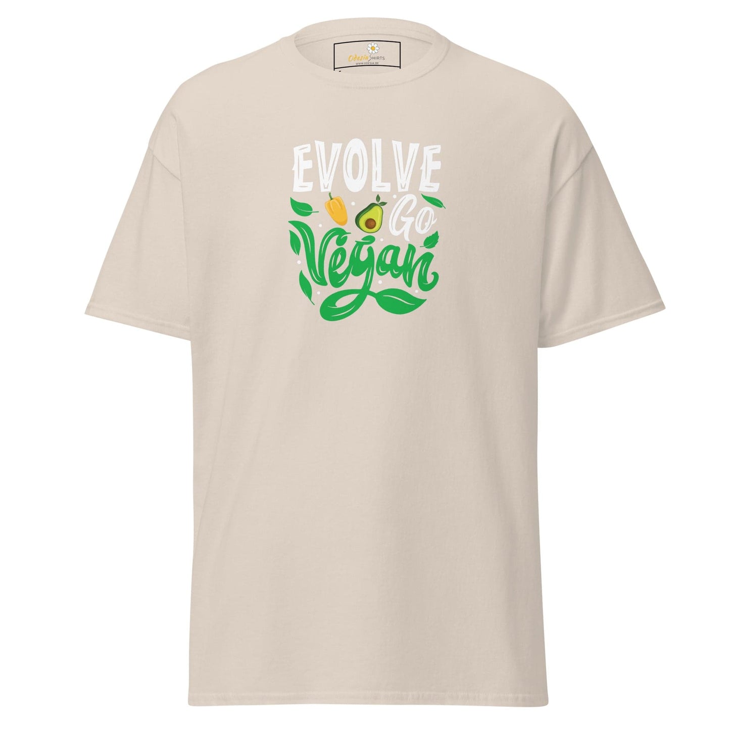 Unisex classic t-shirt - VEGAN EVOLVE GO VEGAN - REGULAR - Natural / S