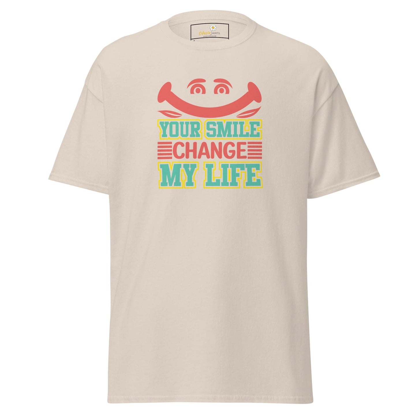 Unisex classic t-shirt - TEXT YOUR SMILE CHANGE - REGULAR - Natural / S
