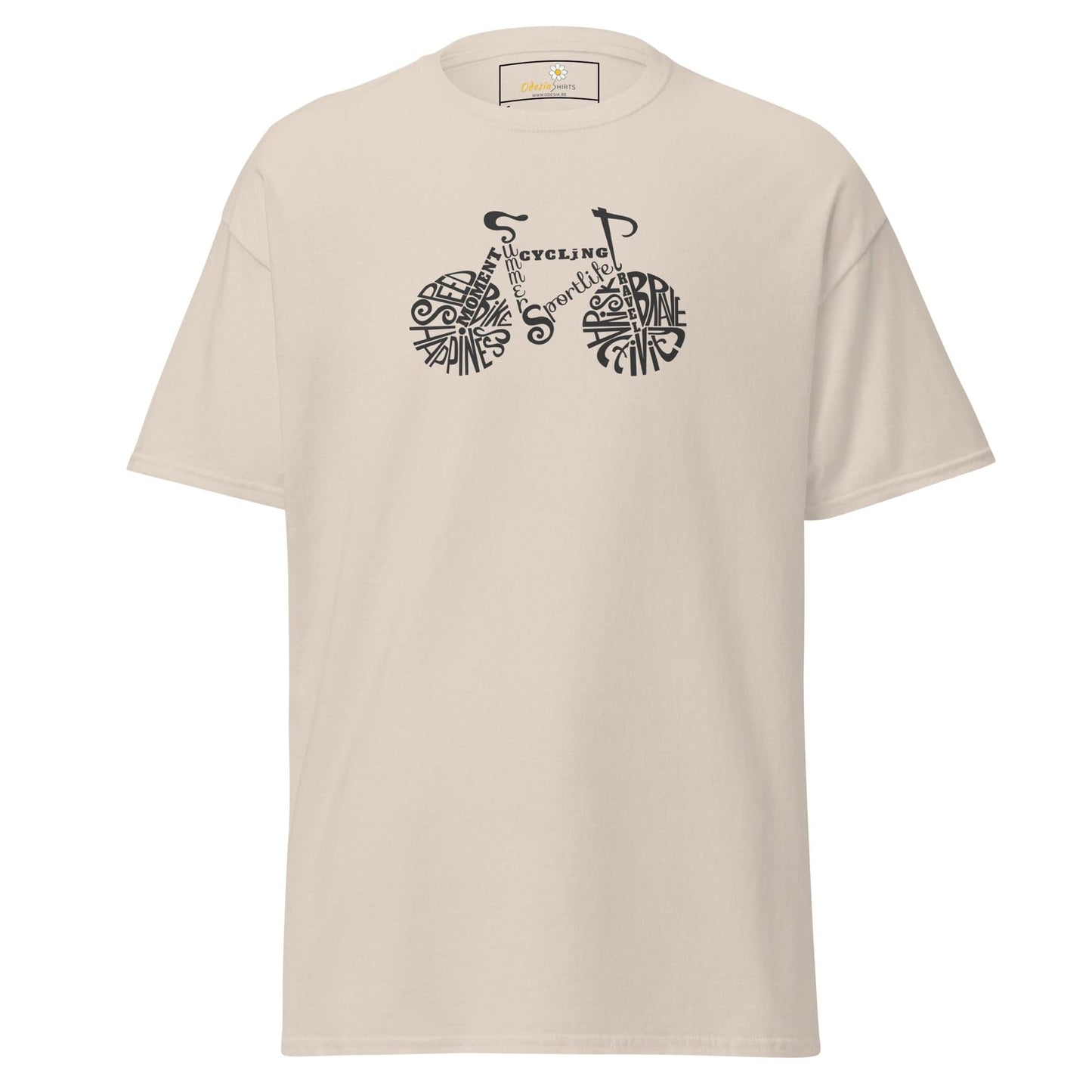 Unisex classic t-shirt - SPORT DRAWING BIKE - REGULAR - Natural / S