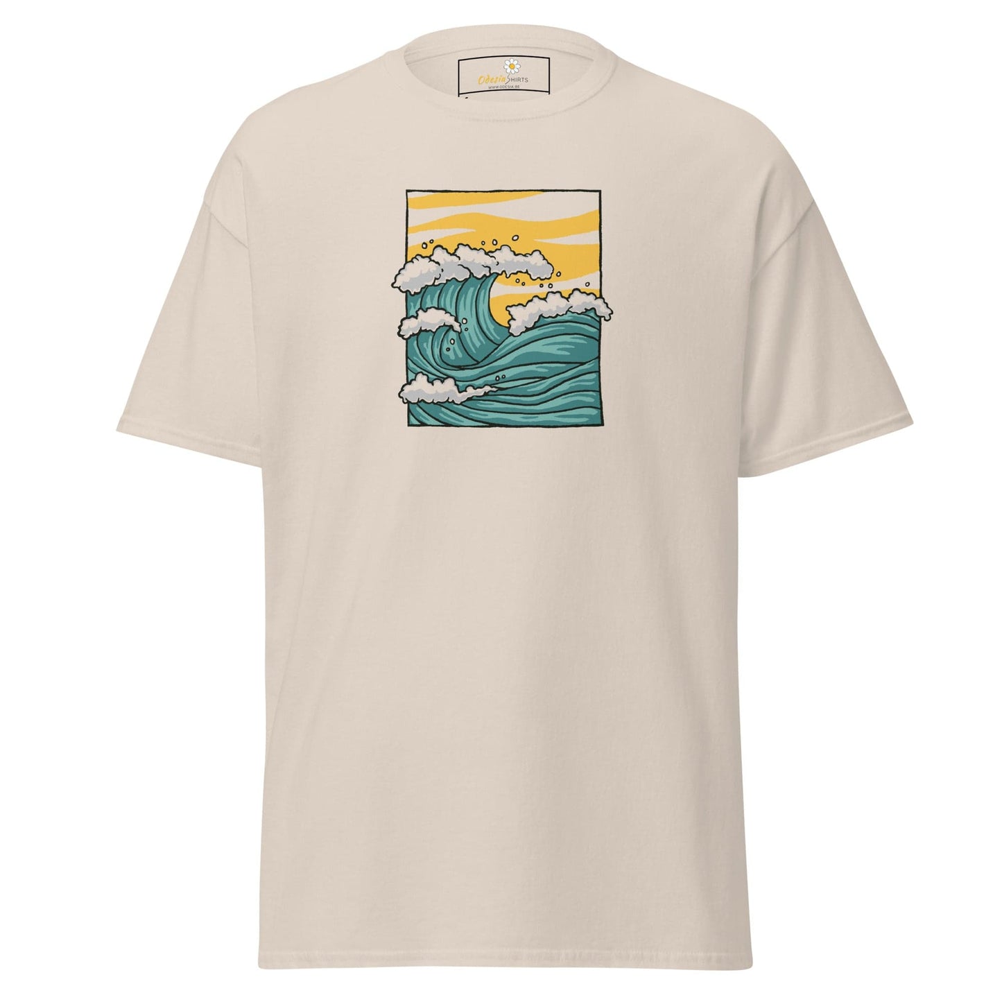 Unisex classic t-shirt - NATURE SEA WAVES - REGULAR - Natural / S
