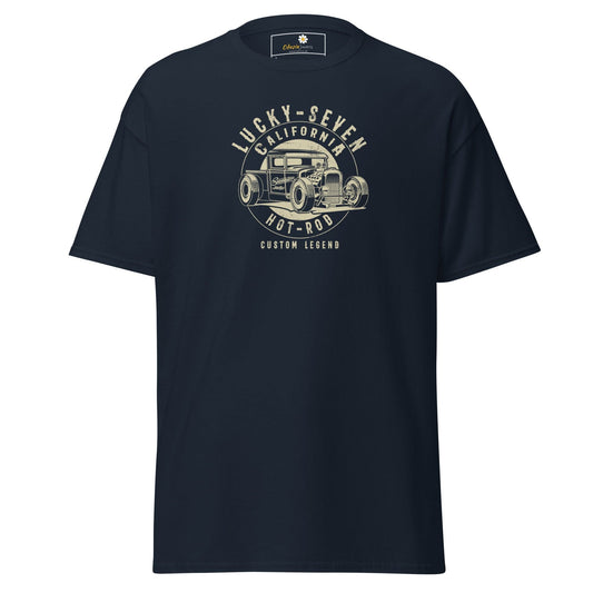 Unisex classic t-shirt - MOTOR LUCKY SEVEN - REGULAR - Navy / S