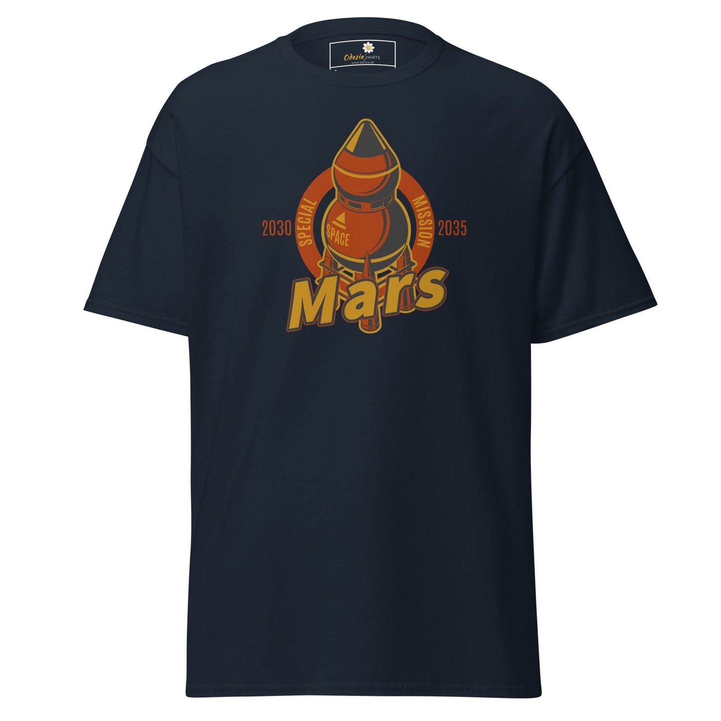 Unisex classic t-shirt - SPACE MARS TRAVEL - REGULAR - Navy / S