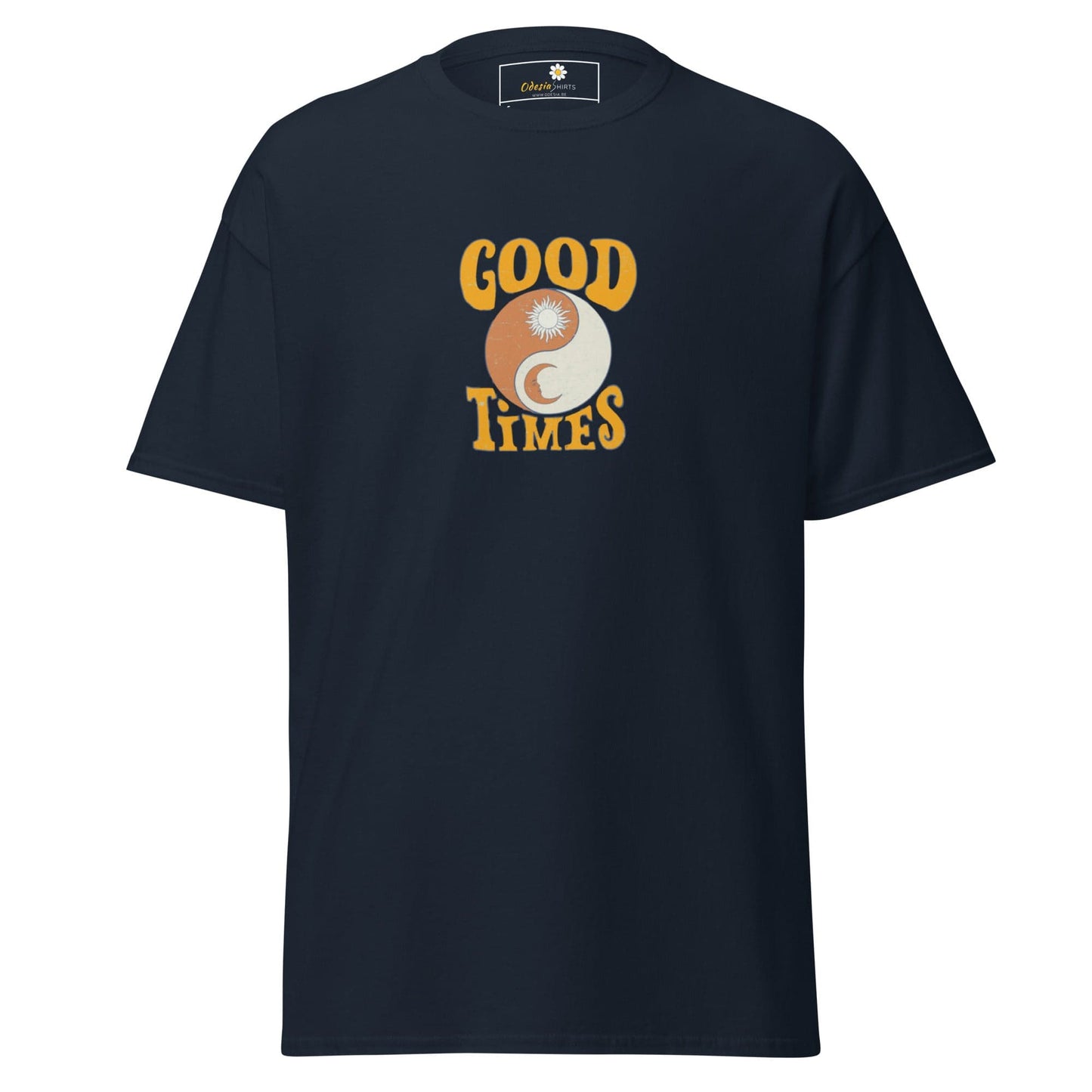 Unisex classic t-shirt - POSITIVE GOOD TIMES YIN YANG - REGULAR - Navy / S