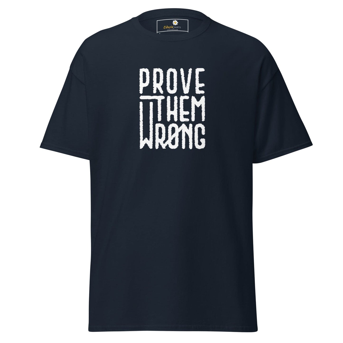 Navy blue T-shirt displayed in T-SHIRT DESIGN TEE for Man and Woman, sizes S to XL