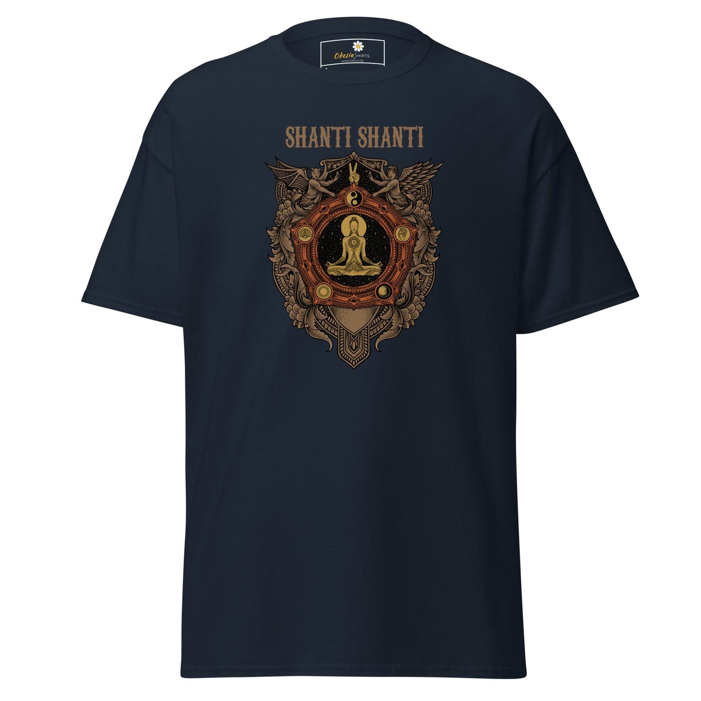 Unisex classic t-shirt - SPIRITUAL SHANTI SHANTI - REGULAR - Navy / S