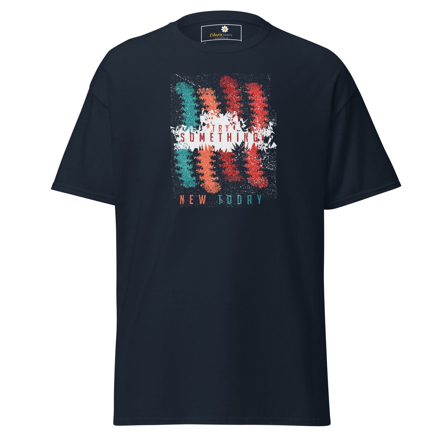 Unisex classic t-shirt - ABSTRACT COLOR LINES - REGULAR - Navy / S