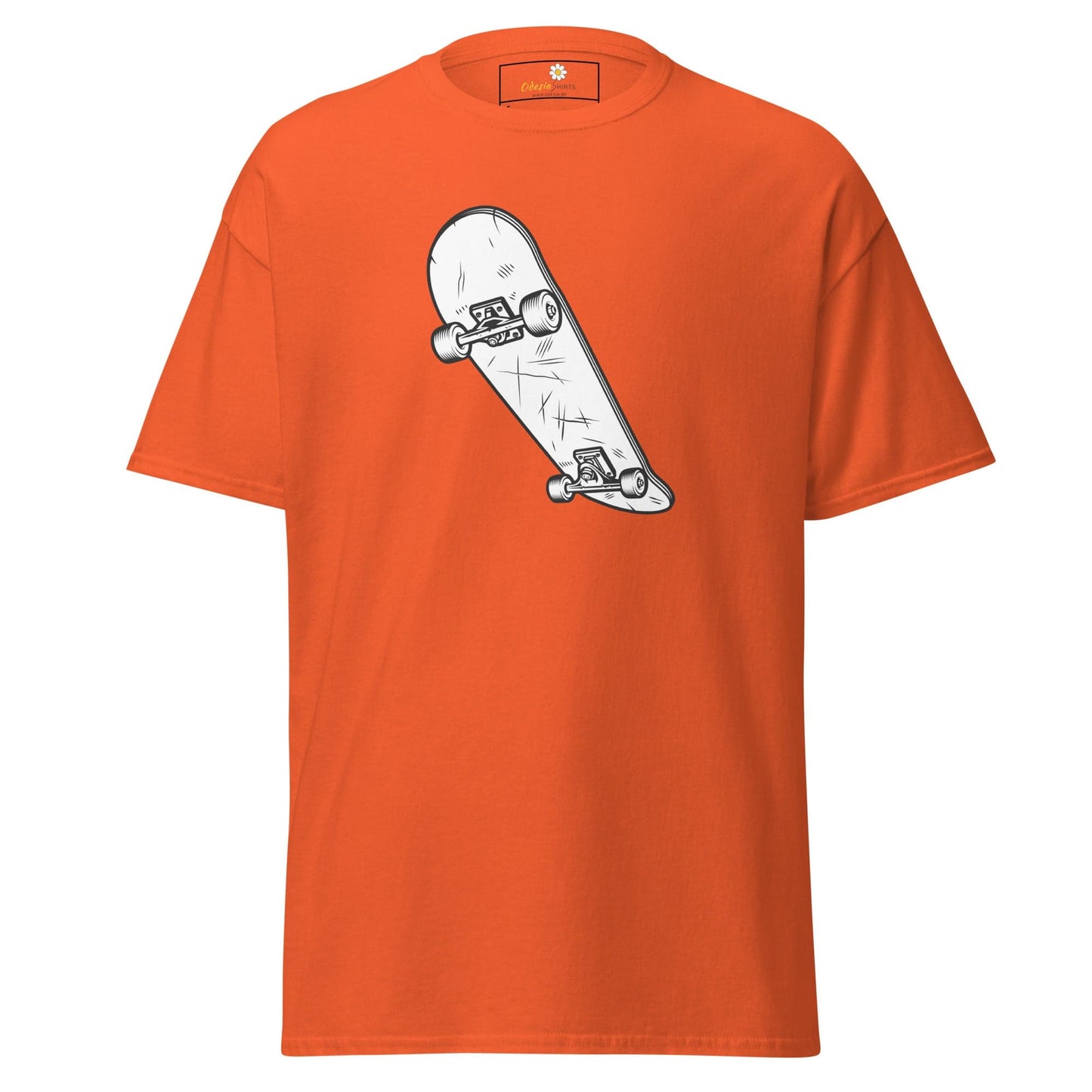 Unisex classic t-shirt - SPORT SKATEBOARD YEAH - REGULAR - Orange / S