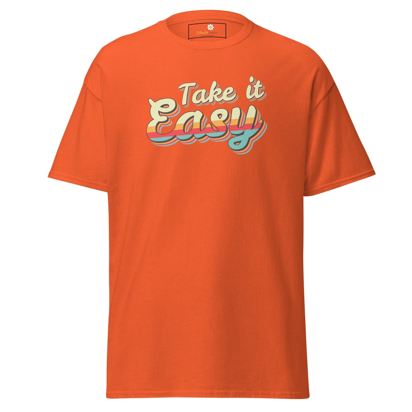 Unisex classic t-shirt - TEXT TAKE IT EASY - REGULAR - Orange / S