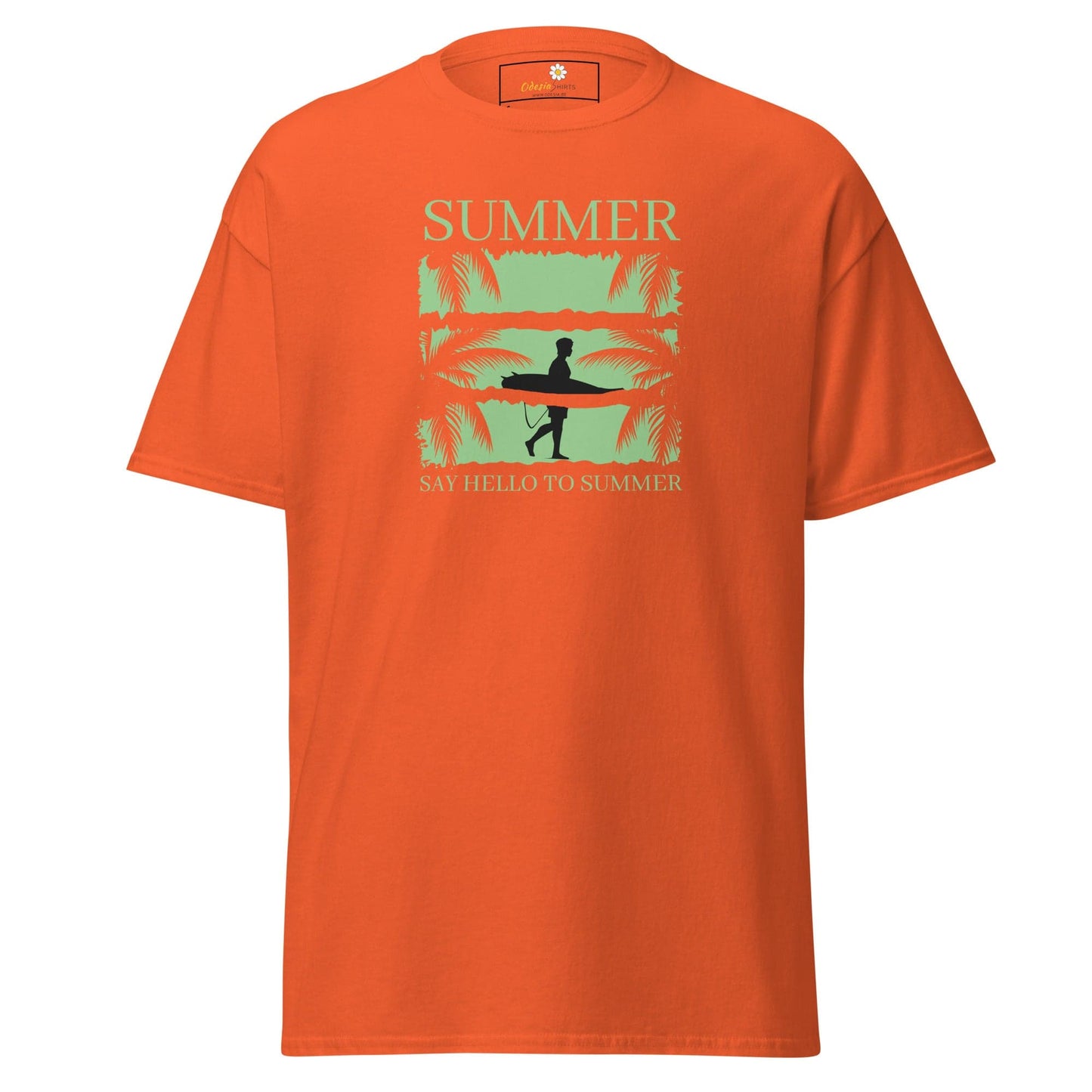 Unisex classic t-shirt - SUMMER SURFING CALIFORNIA - REGULAR - Orange / S