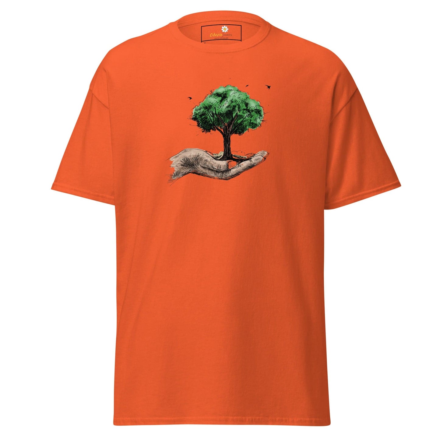 Unisex classic t-shirt - FANTASY TREE IN HAND - REGULAR - Orange / S
