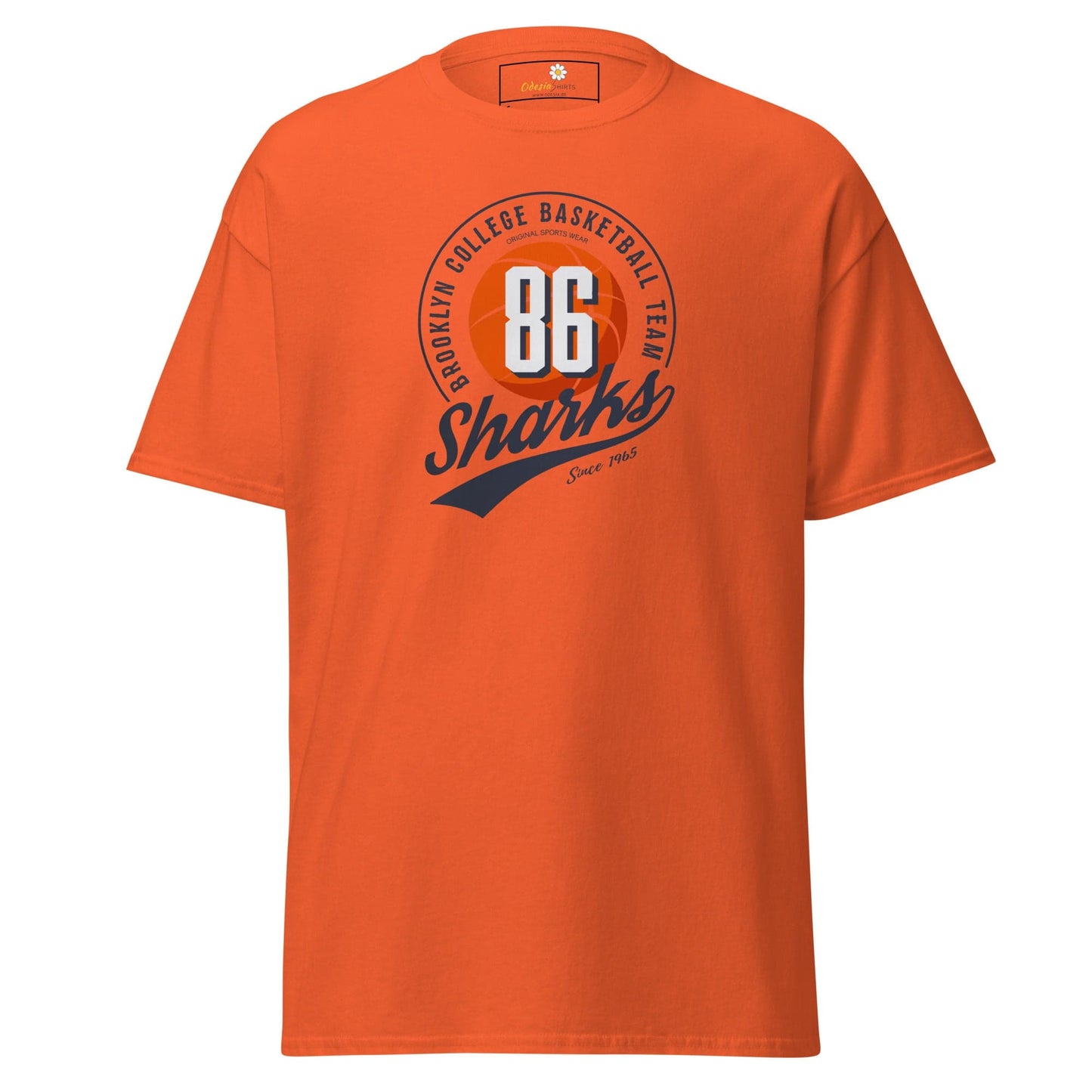 Unisex classic t-shirt - SPORT 86 SHARKS - REGULAR - Orange / S