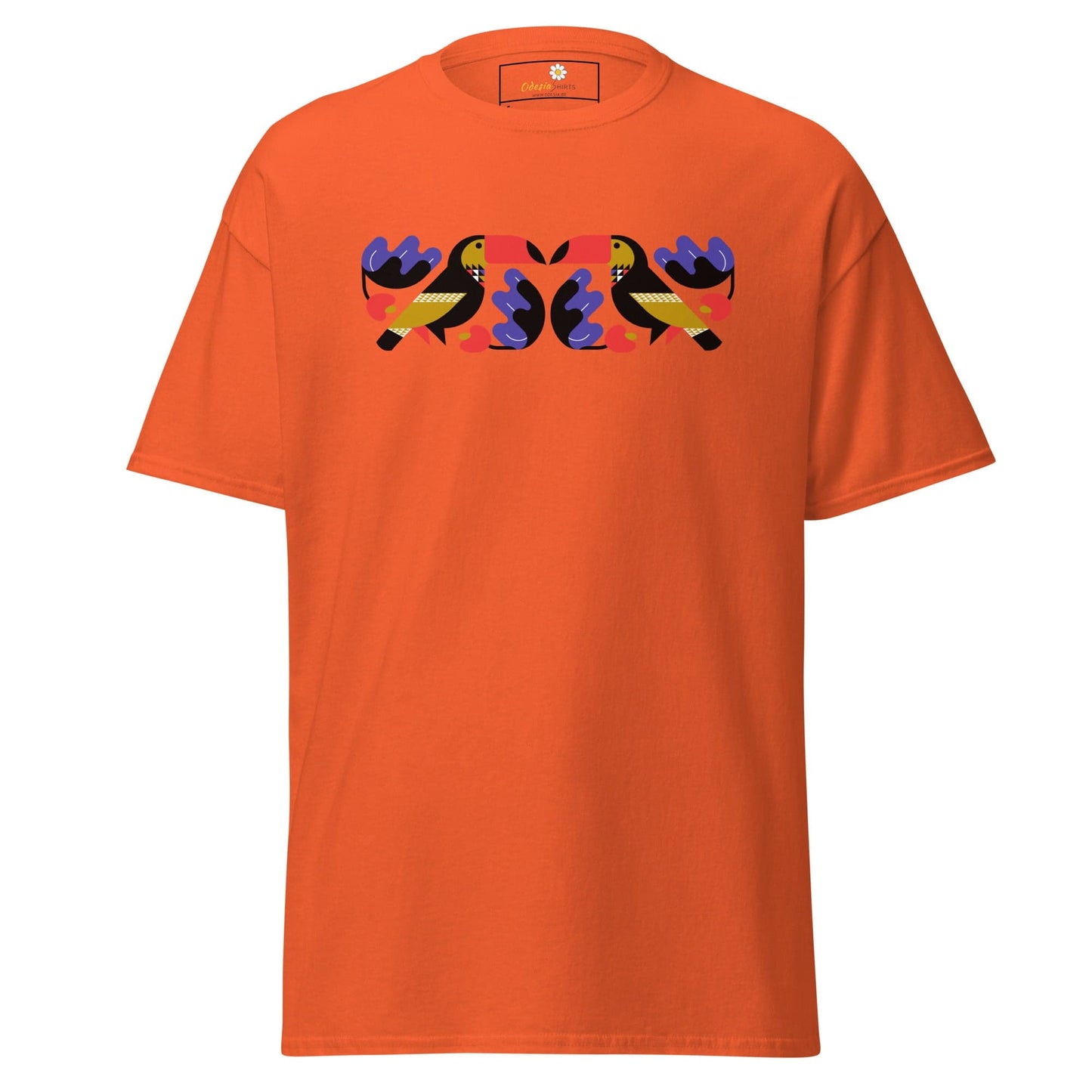 Unisex classic t-shirt - WILD LIFE TOUCAN MIRROR - REGULAR - Orange / S