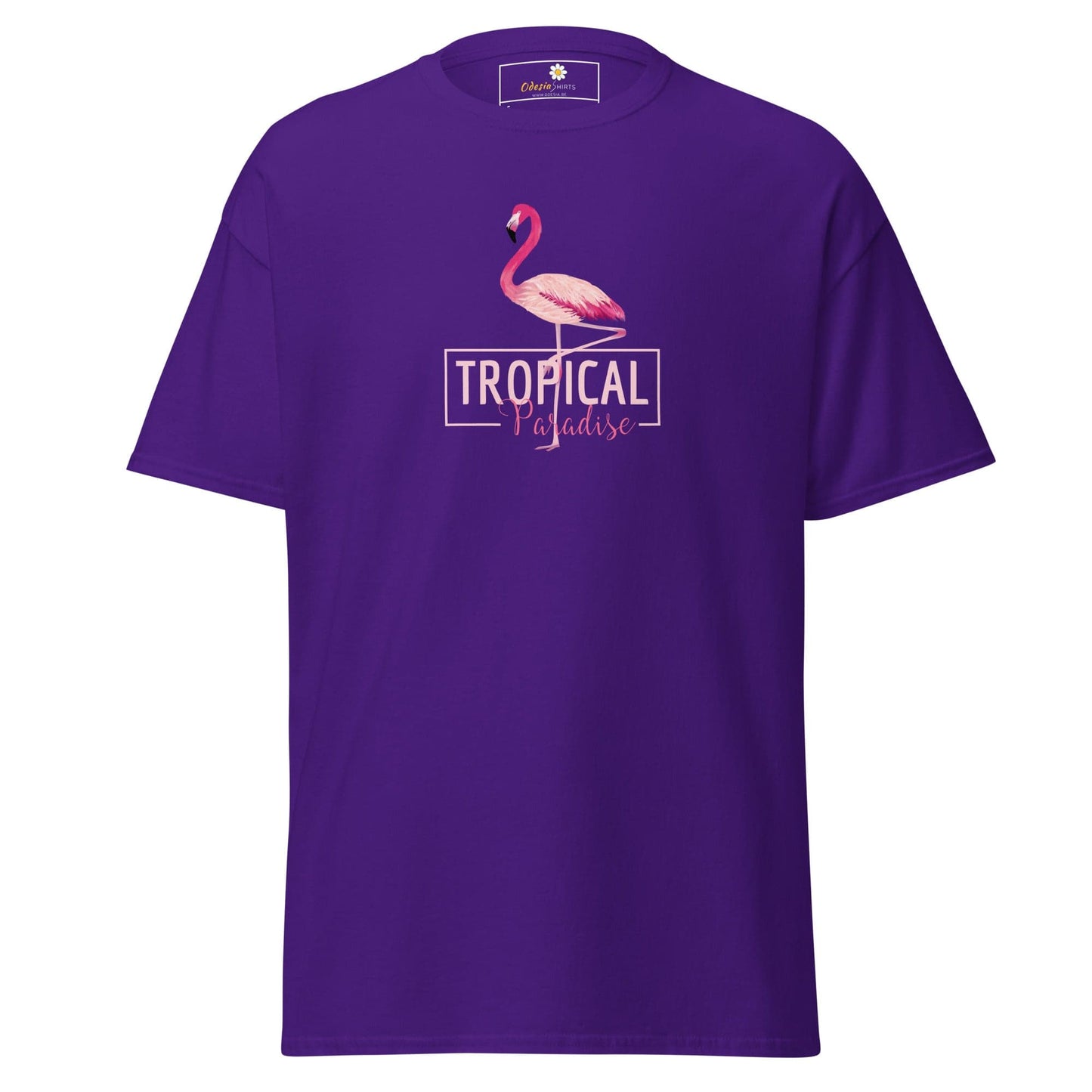 Unisex classic t-shirt - WILD LIFE PARADISE FLAMINGO - REGULAR - Purple / S