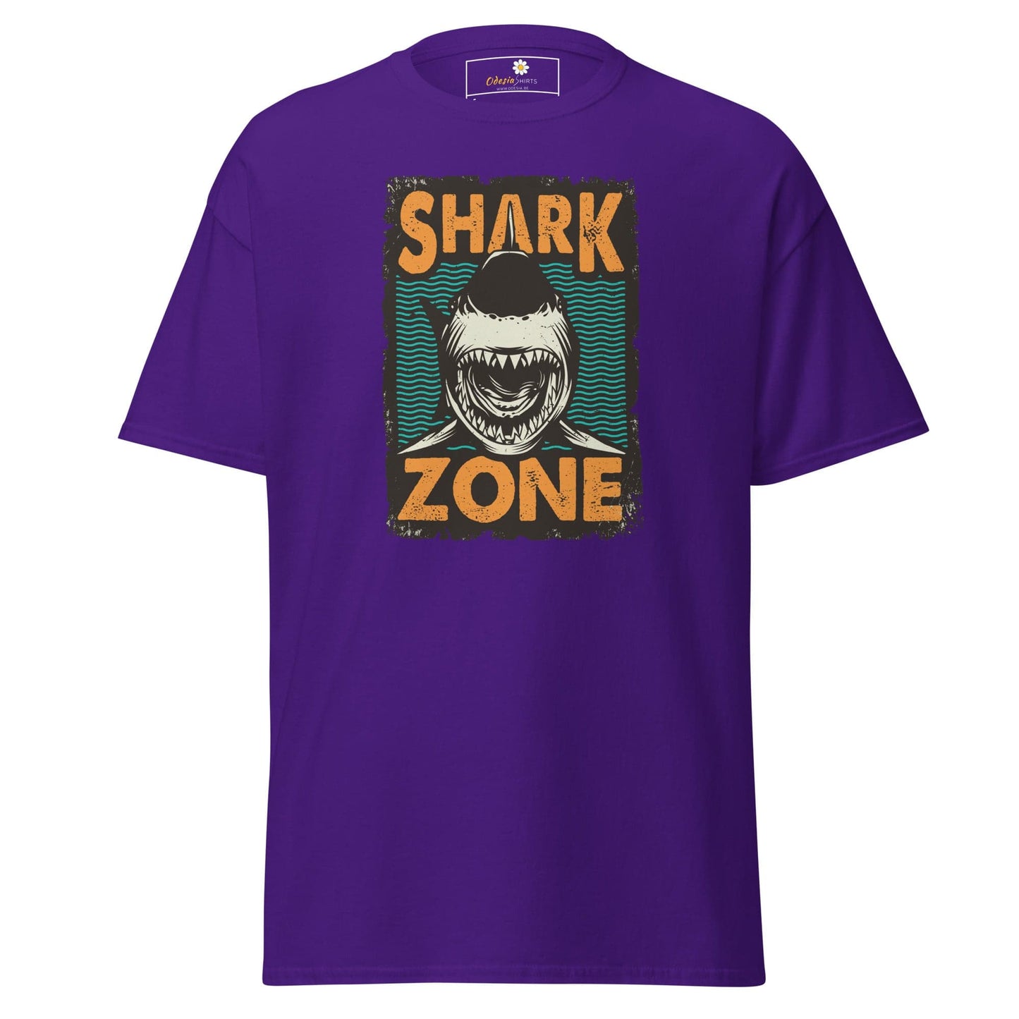 Unisex classic t-shirt - WILD LIFE SHARK ZONE - REGULAR - Purple / S