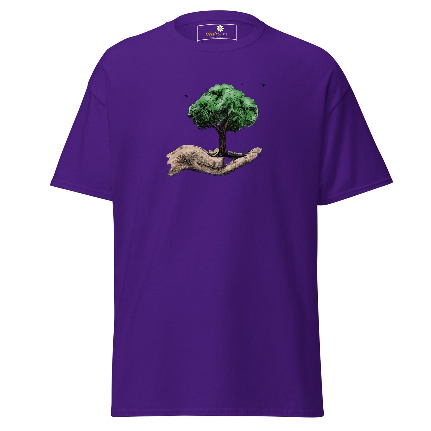 Unisex classic t-shirt - FANTASY TREE IN HAND - REGULAR - Purple / S