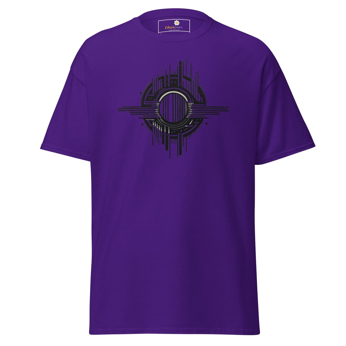 Unisex classic t-shirt - ABSTRACT SPHERE LINES - REGULAR - Purple / S