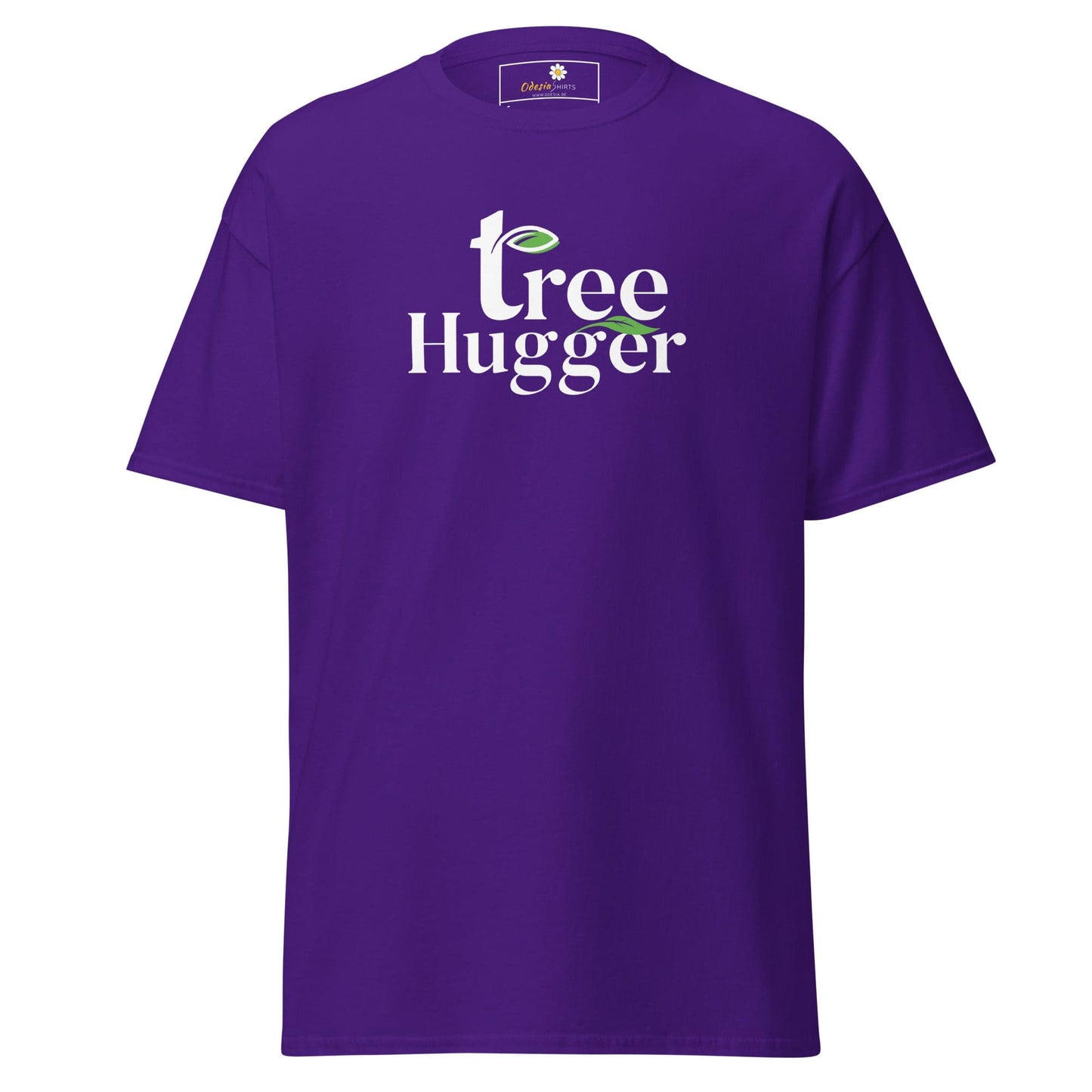 Unisex classic t-shirt - ECOLOGY TREE HUGGER - REGULAR - Purple / S