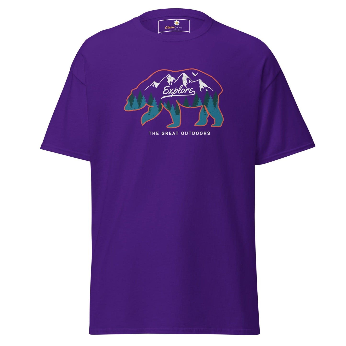 Unisex classic t-shirt ADVENTURE GREAT OUTDOORS - REGULAR - Purple / S