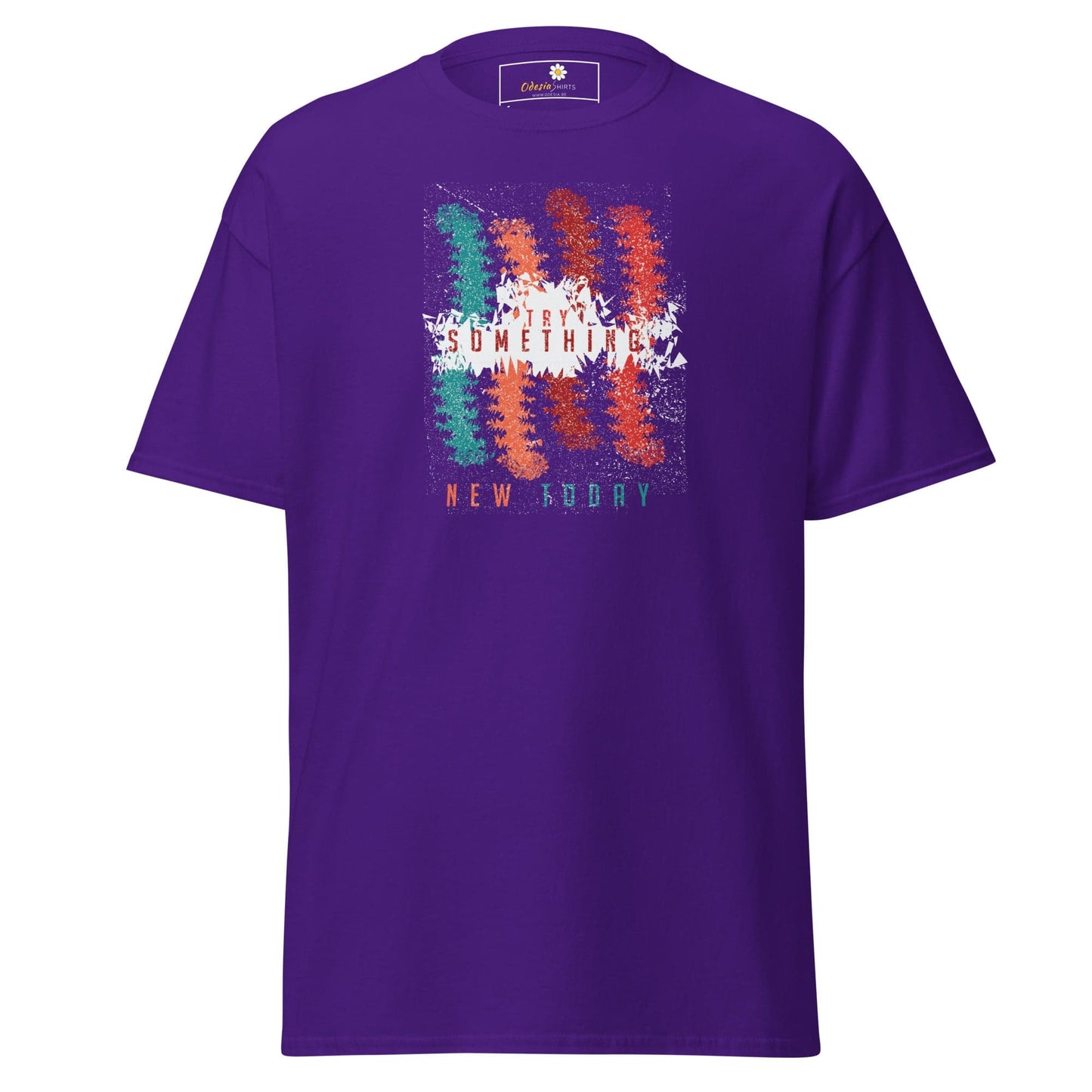Unisex classic t-shirt - ABSTRACT COLOR LINES - REGULAR - Purple / S