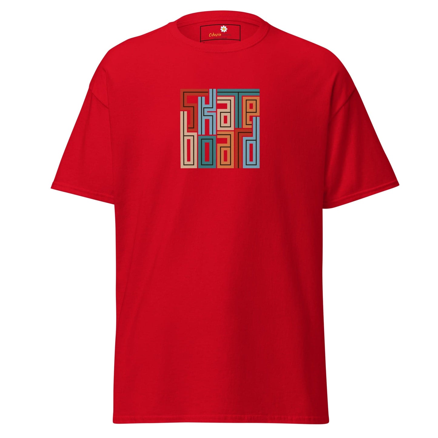 Red T-shirt with Skateboard graphic from T-Shirt Design Tee for Men and Women