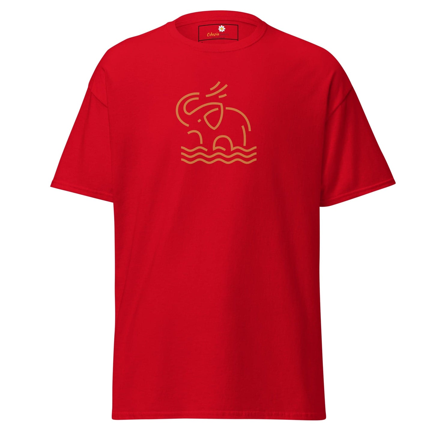Unisex classic t-shirt - WILD LIFE ELEPHANT ORANGE - REGULAR - Red / S