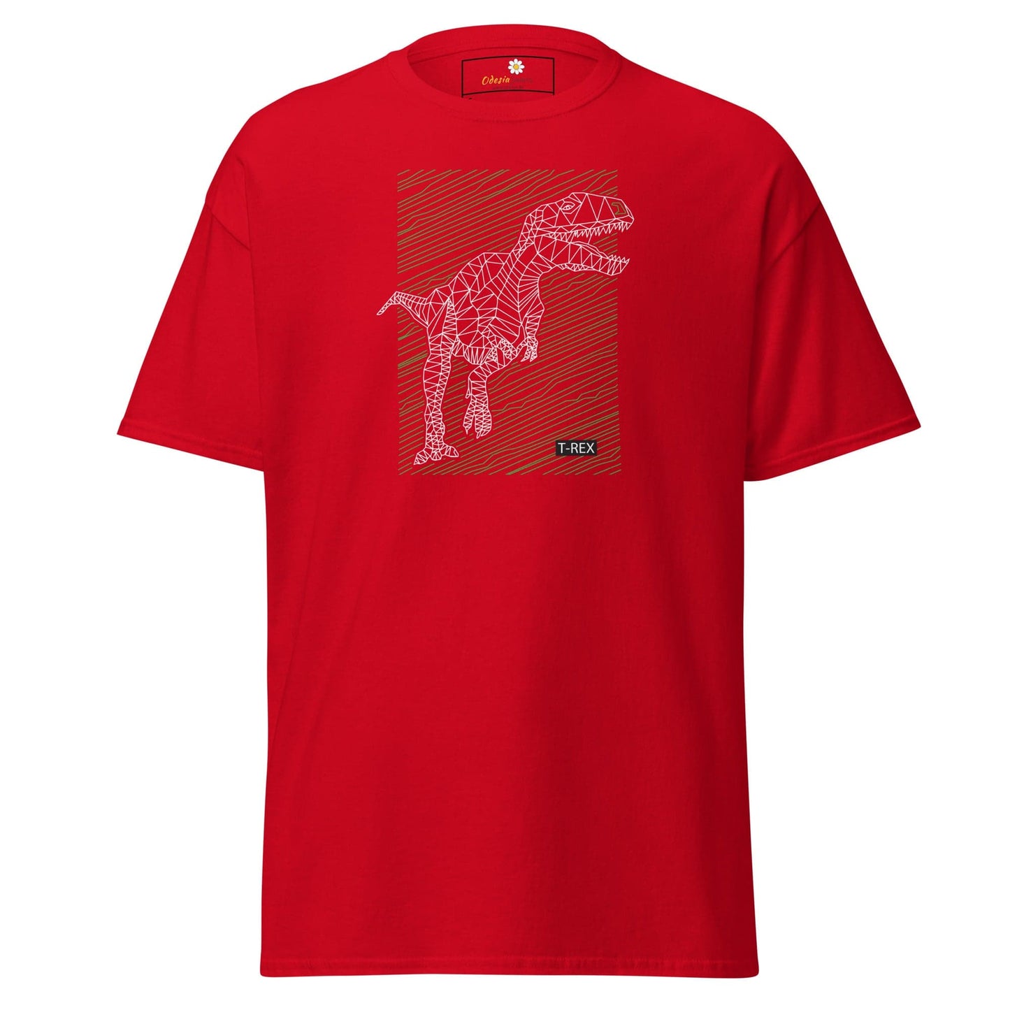 Unisex classic t-shirt - WILD LIFE TREX DINOSAURUS - REGULAR - Red / S