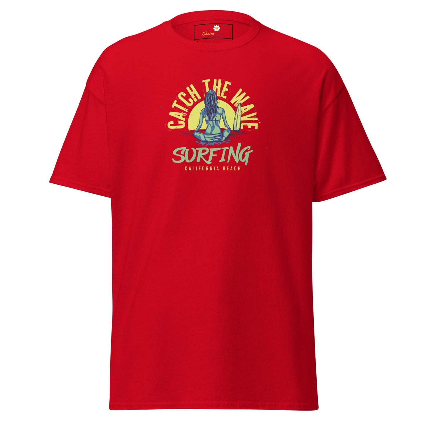 Unisex classic t-shirt - SUMMER SURFING LADY - REGULAR - Red / S