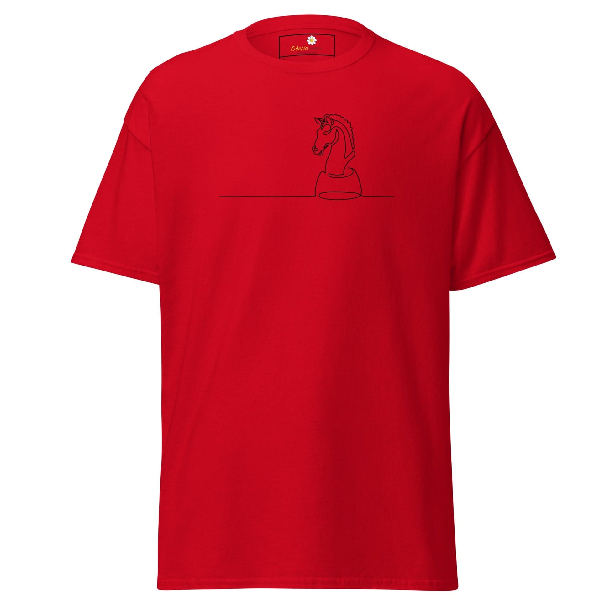 Unisex classic t-shirt - SPORT CHESS HORSE - REGULAR - Red / S