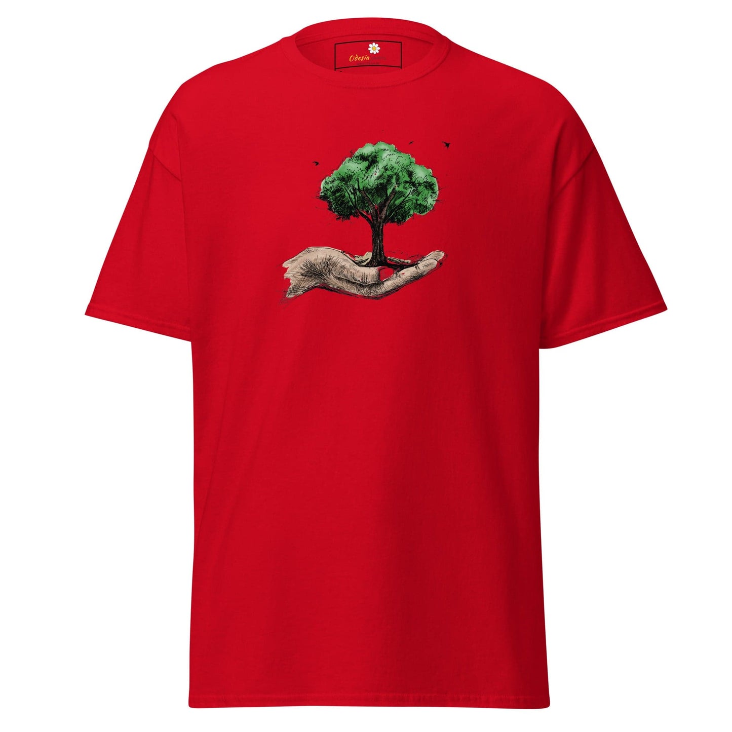 Unisex classic t-shirt - FANTASY TREE IN HAND - REGULAR - Red / S