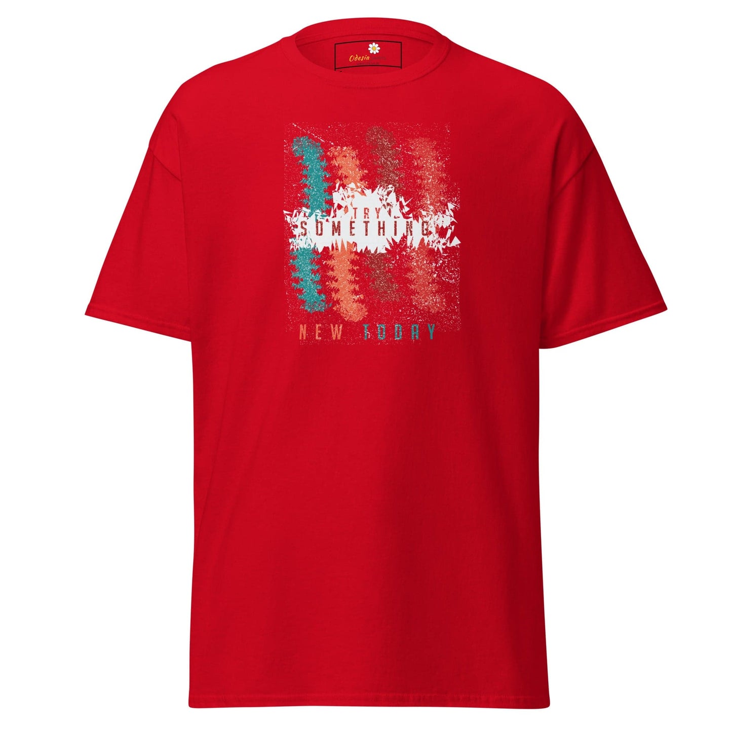 Unisex classic t-shirt - ABSTRACT COLOR LINES - REGULAR - Red / S