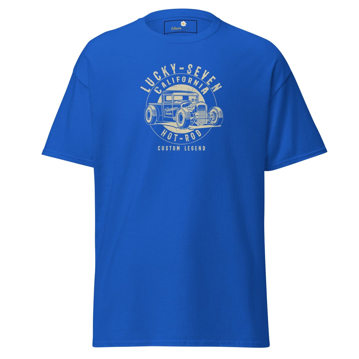 Unisex classic t-shirt - MOTOR LUCKY SEVEN - REGULAR - Royal / S