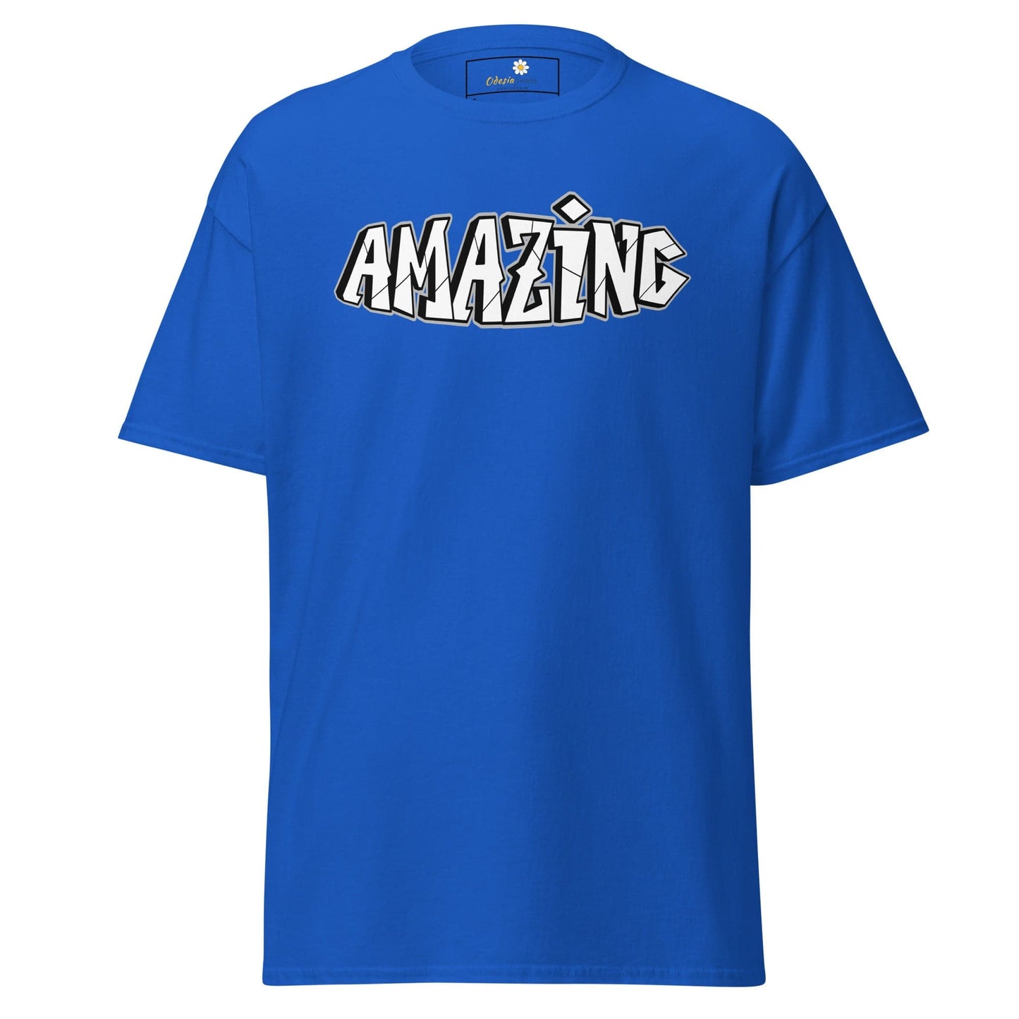 Unisex classic t-shirt - TEXT AMAZING - REGULAR - Royal / S