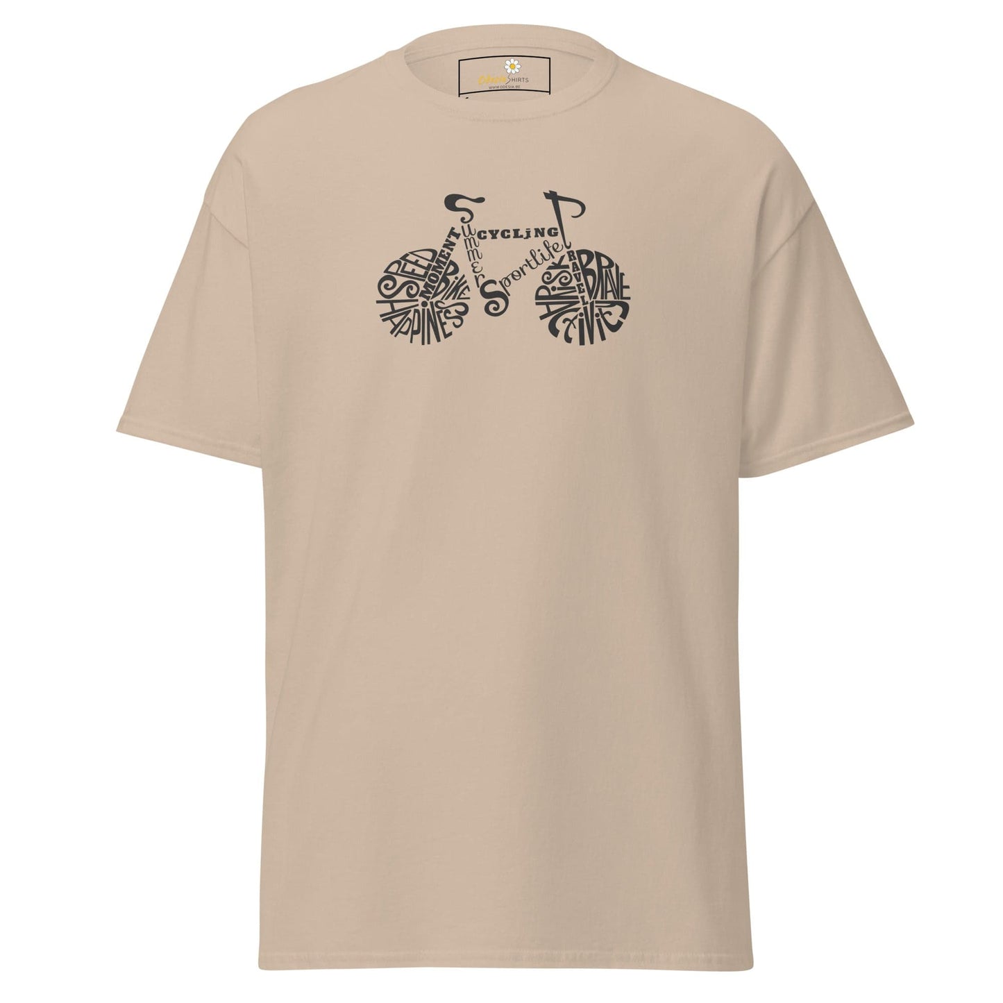 Unisex classic t-shirt - SPORT DRAWING BIKE - REGULAR - Sand / S