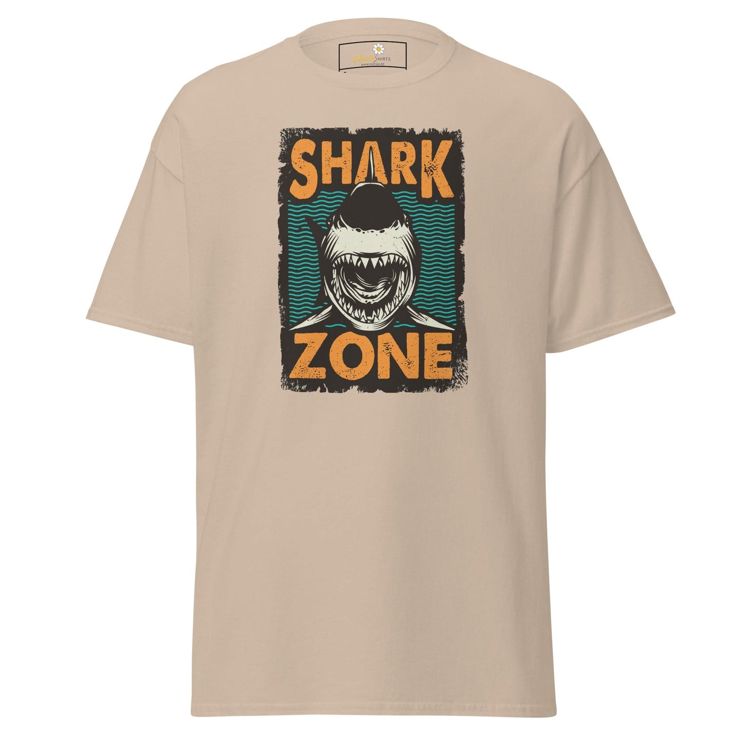 Unisex classic t-shirt - WILD LIFE SHARK ZONE - REGULAR - Sand / S
