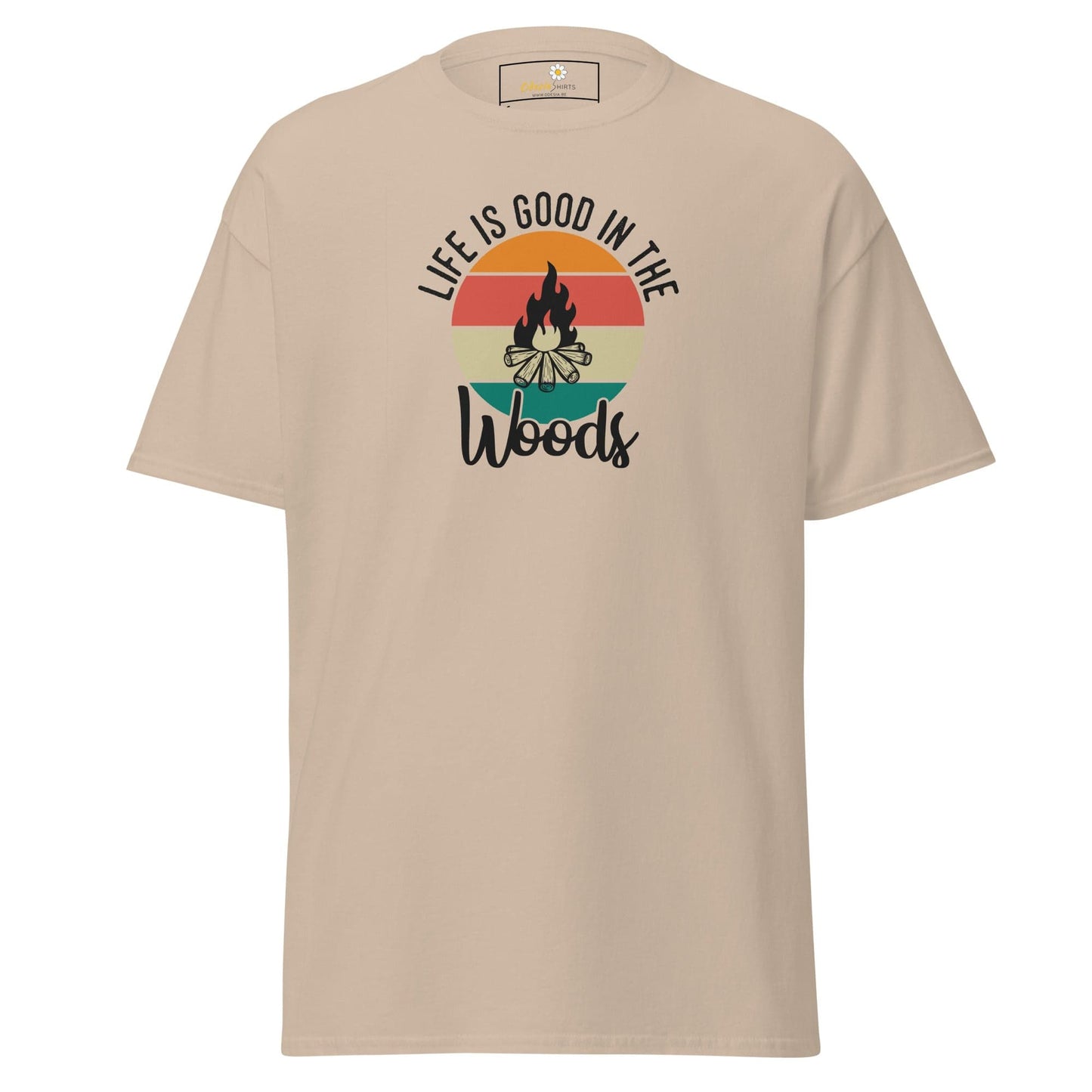 Unisex classic t-shirt - ADVENTURE LIFE GOOD IN WOODS - REGULAR - Sand / S