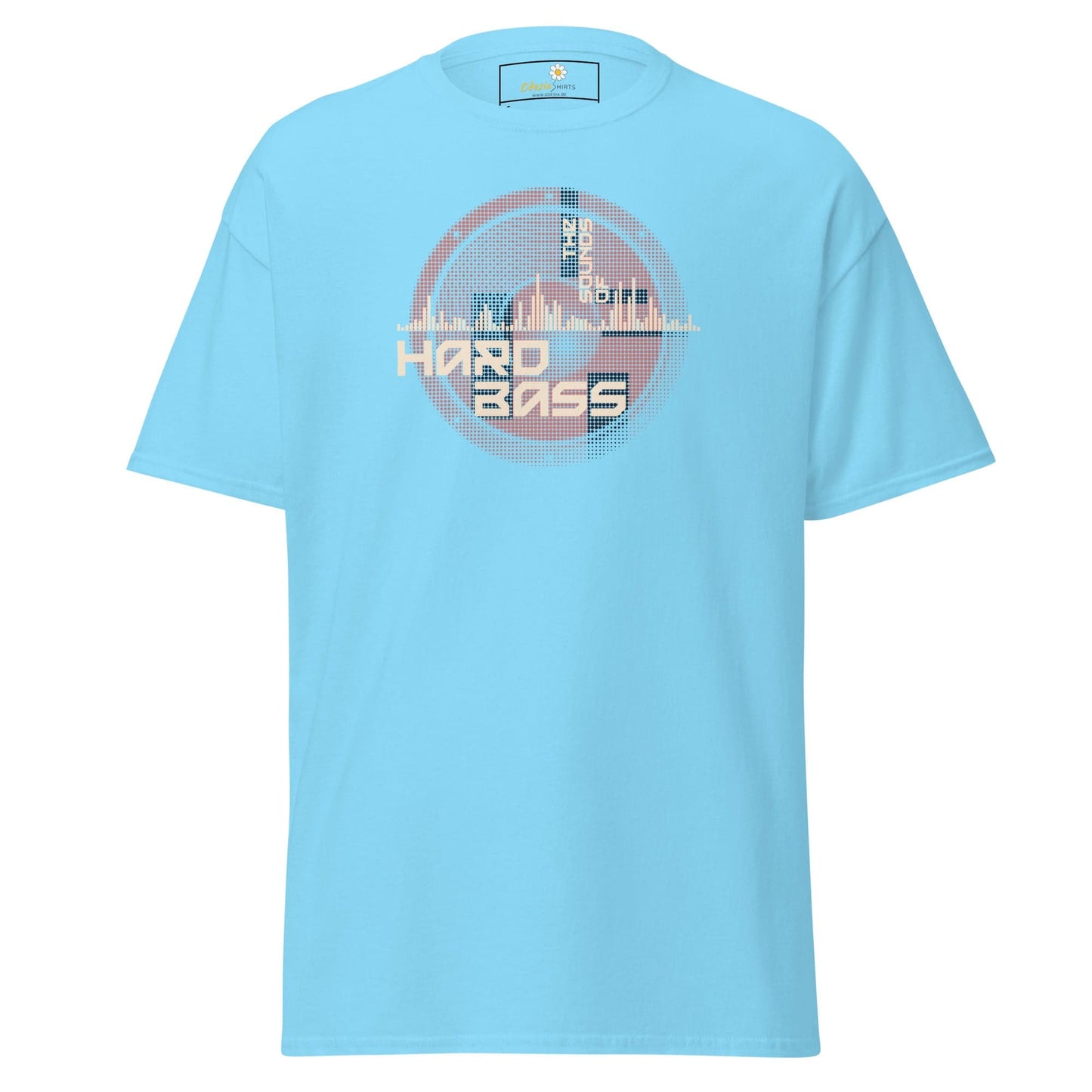 Light blue T-shirt with graphic design for Men and Women in sizes S to XL
