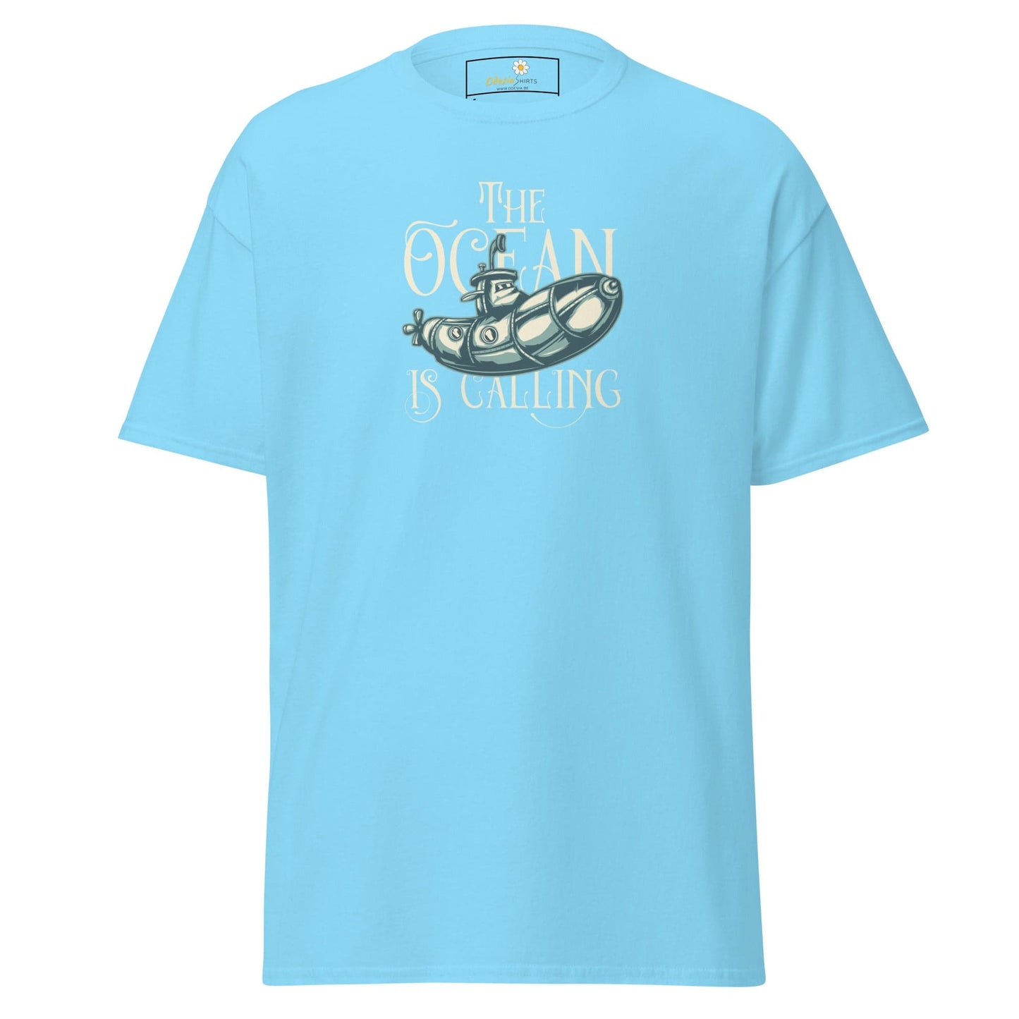 Unisex classic t-shirt - SEALIFE THE OCEAN IS CALLING - REGULAR - Sky / S