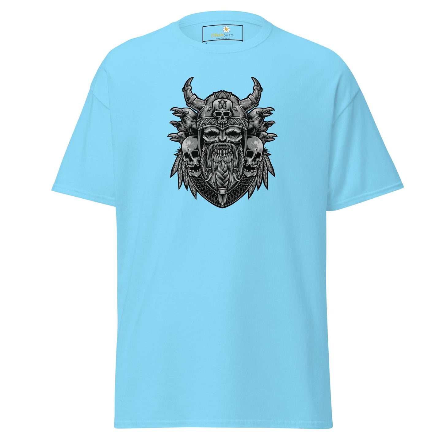 Unisex classic t-shirt - MYSTIC SKULL VIKING - REGULAR - Sky / S