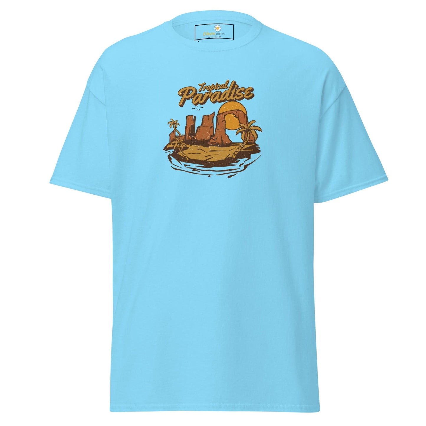 Unisex classic t-shirt - SUMMER TROPICAL PARADISE - REGULAR - Sky / S