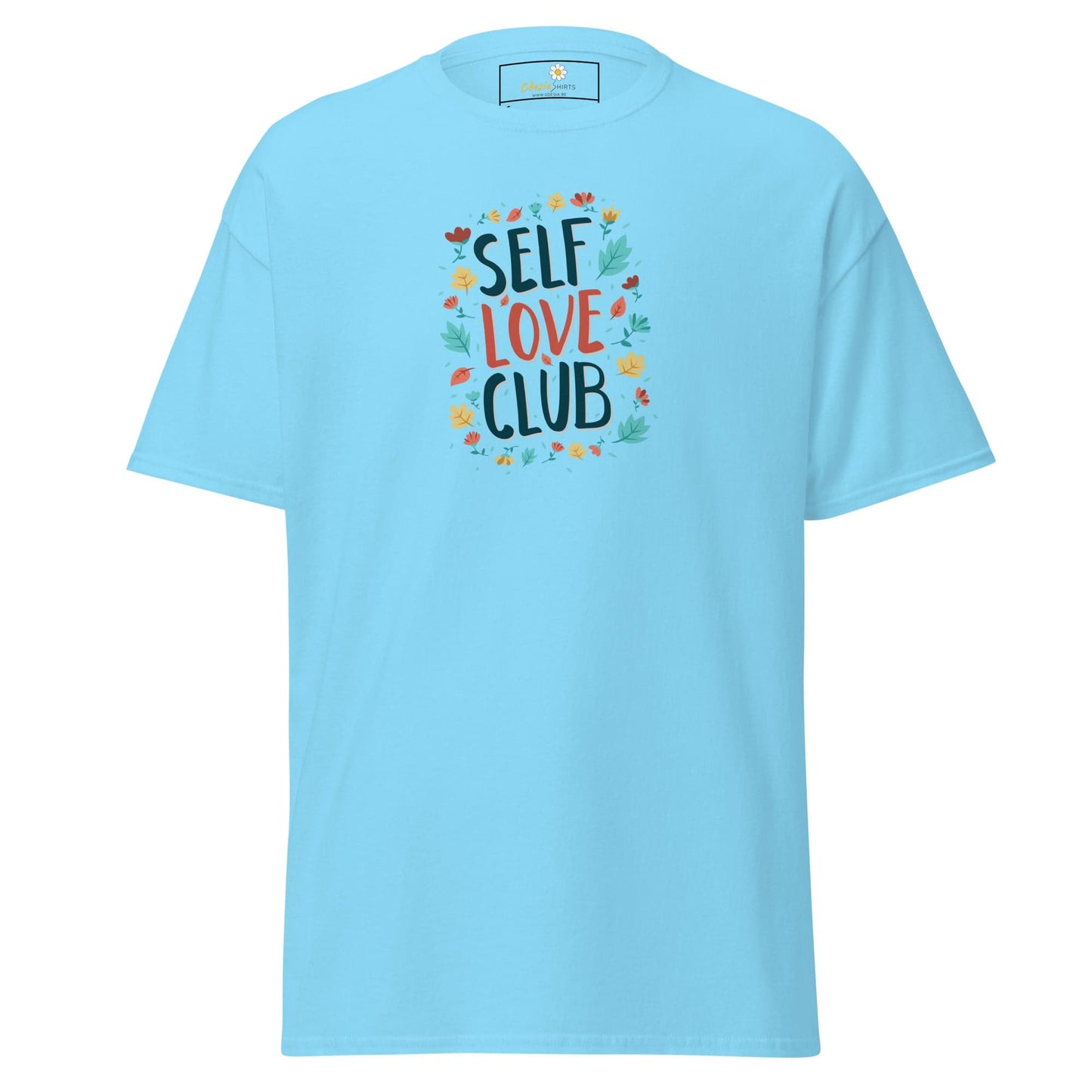 Unisex classic t-shirt - POSITIVE SELF LOVE CLUB - REGULAR - Sky / S