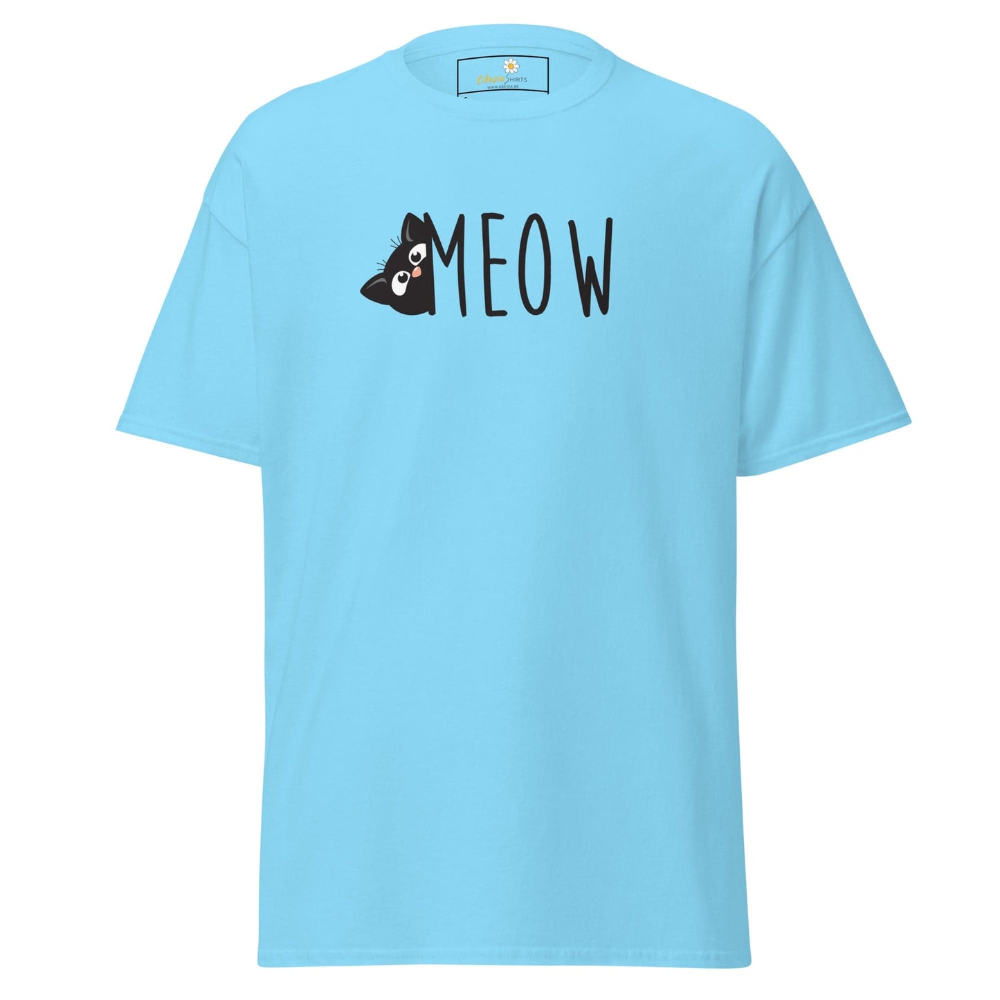 Unisex classic t-shirt - ANIMALS CAT MEOW - REGULAR - Sky / S