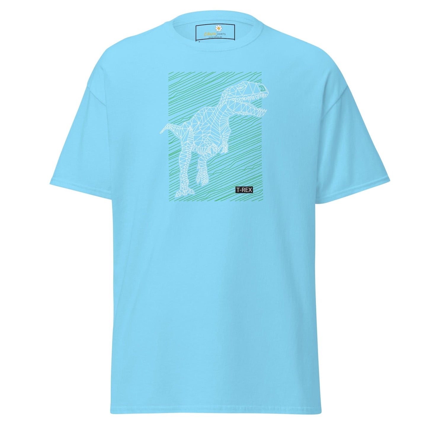 Unisex classic t-shirt - WILD LIFE TREX DINOSAURUS - REGULAR - Sky / S