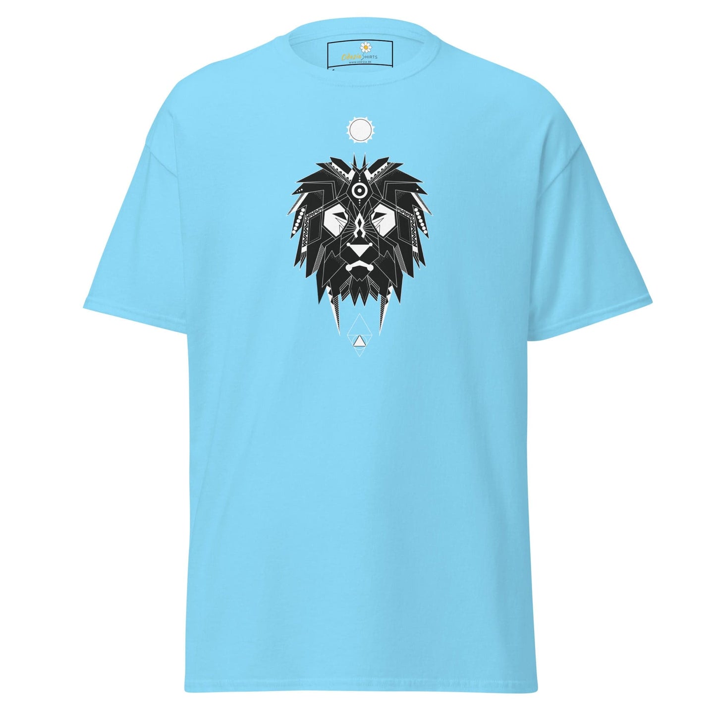 Unisex classic t-shirt - ABSTRACT MYSTIC LION HEAD - REGULAR - Sky / S