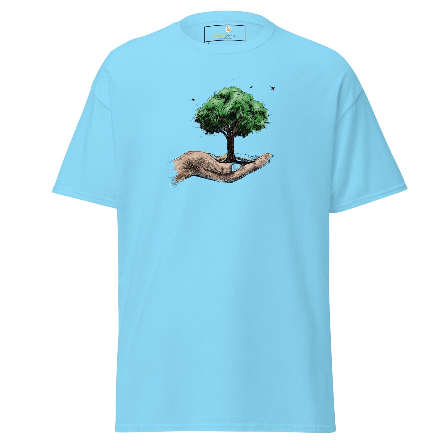 Unisex classic t-shirt - FANTASY TREE IN HAND - REGULAR - Sky / S