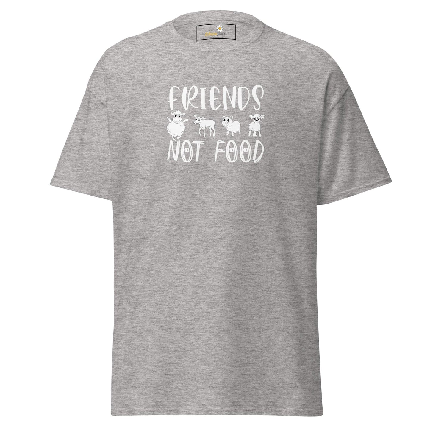 Unisex classic t-shirt - VEGAN ANIMALS FRIENDS NOT FOOD - REGULAR - Sport Grey / S