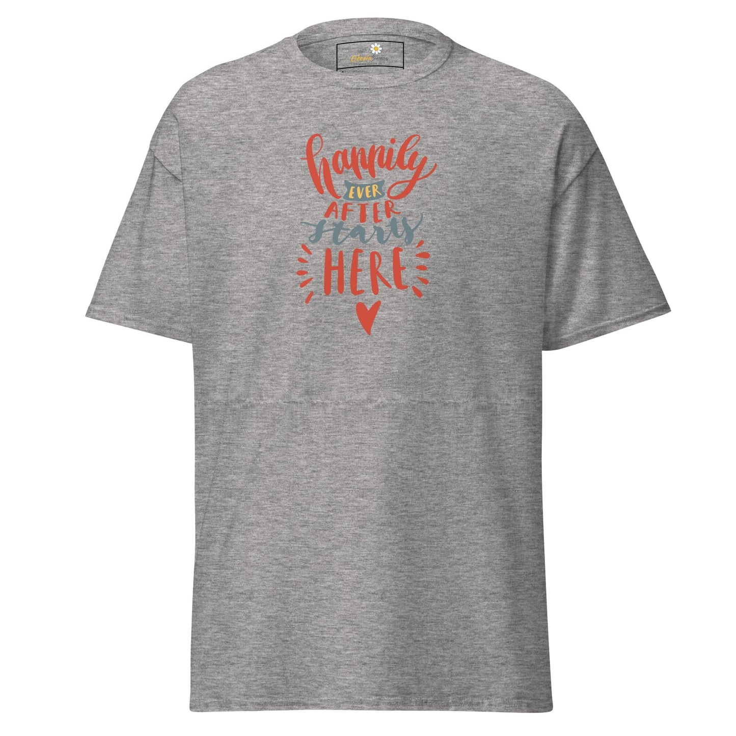 Unisex classic t-shirt - TEXT HAPPILY EVER AFTER - REGULAR - Sport Grey / S