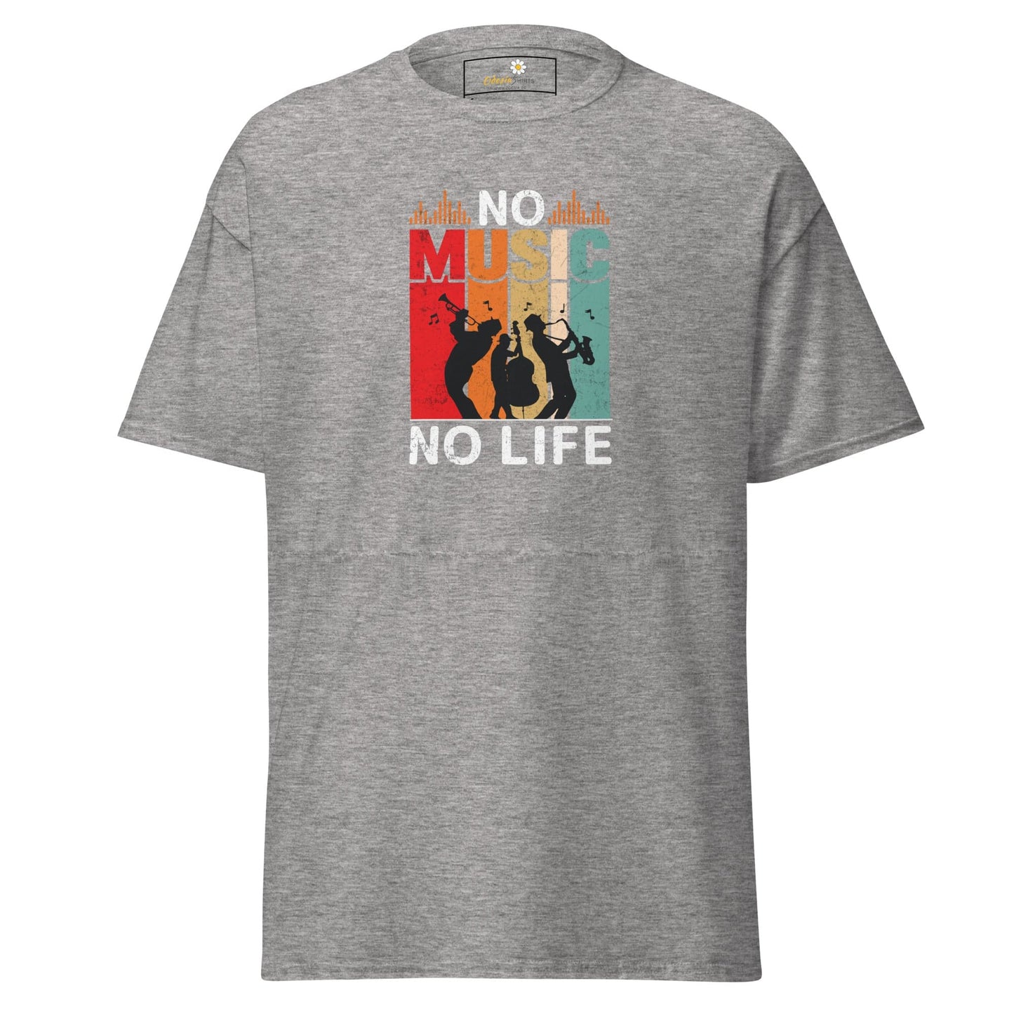 Unisex classic t-shirt - MUSIC NO MUSIC NO LIFE - REGULAR - Sport Grey / S