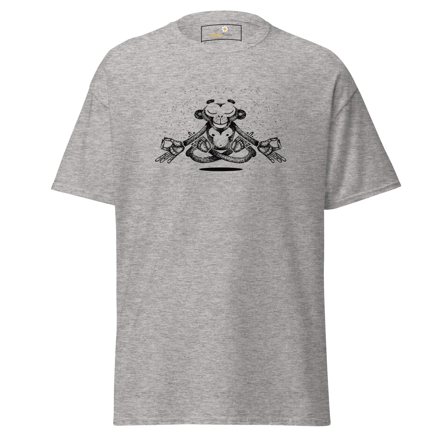 Gray T-Shirt with Monkey Graphic for Men and Women in Sizes S to XL