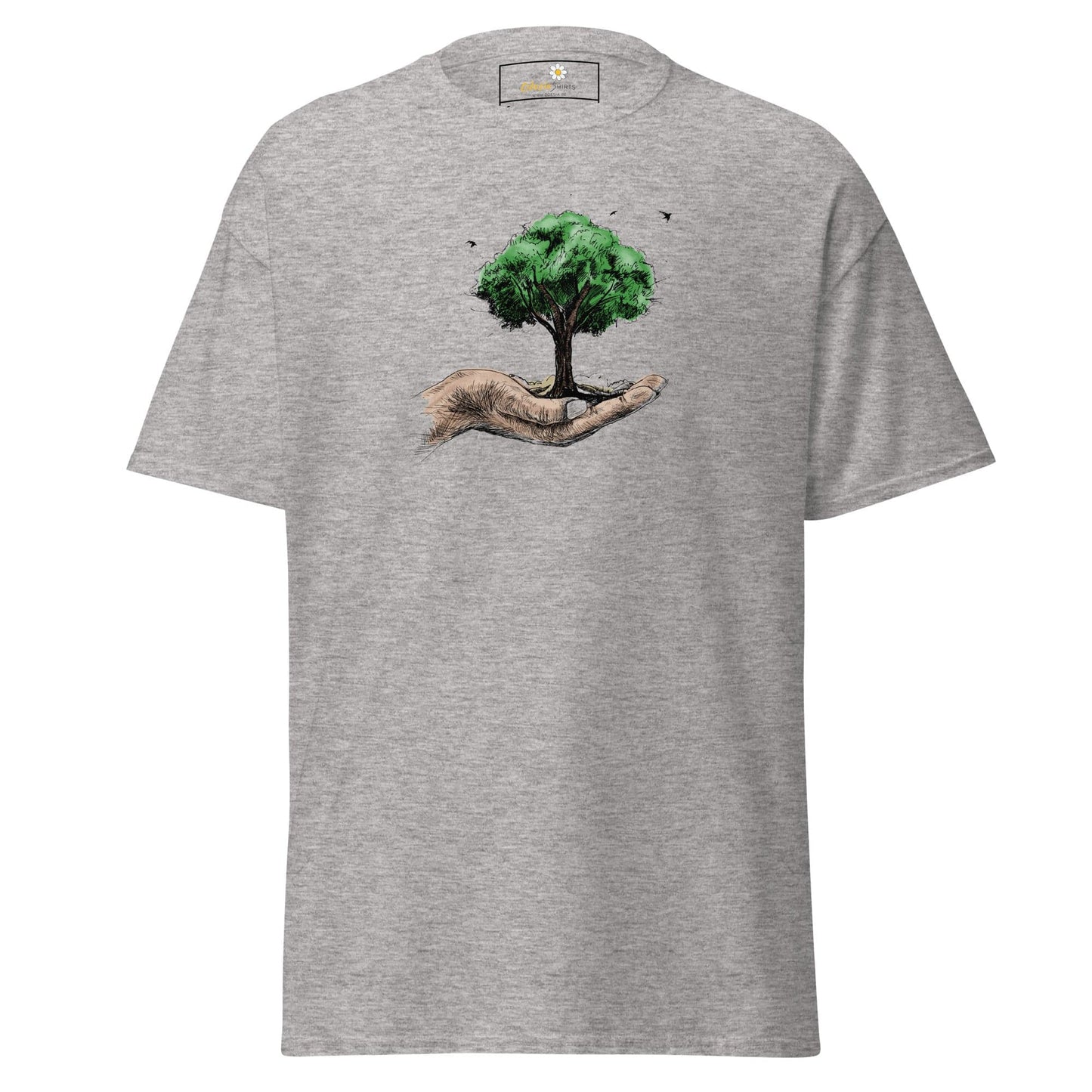 Unisex classic t-shirt - FANTASY TREE IN HAND - REGULAR - Sport Grey / S