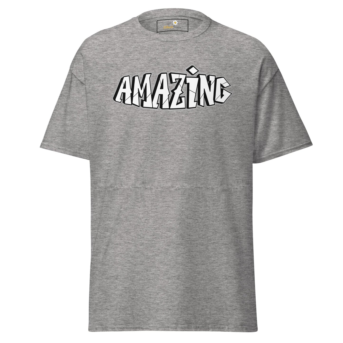 Unisex classic t-shirt - TEXT AMAZING - REGULAR - Sport Grey / S